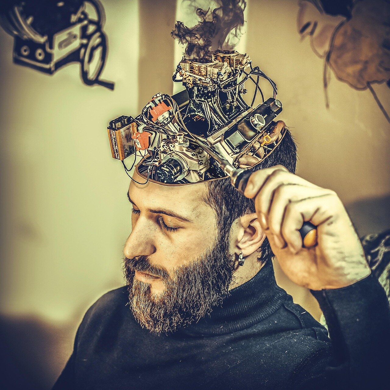 A scientist analyzing brain imaging data to study the relationship between internal body signals and emotional responses
