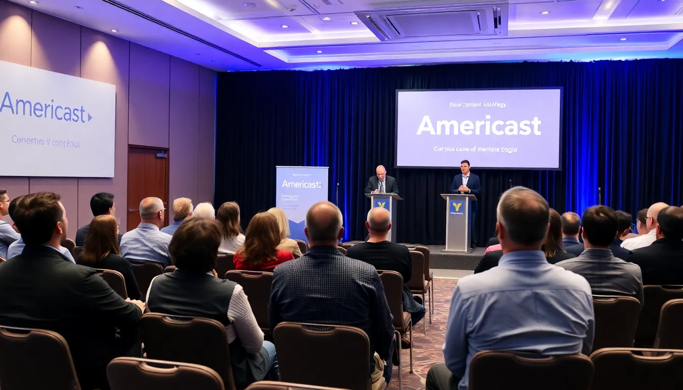 A collage of upcoming original series set to debut on Americast in late 2023, showcasing the platform's commitment to content diversity