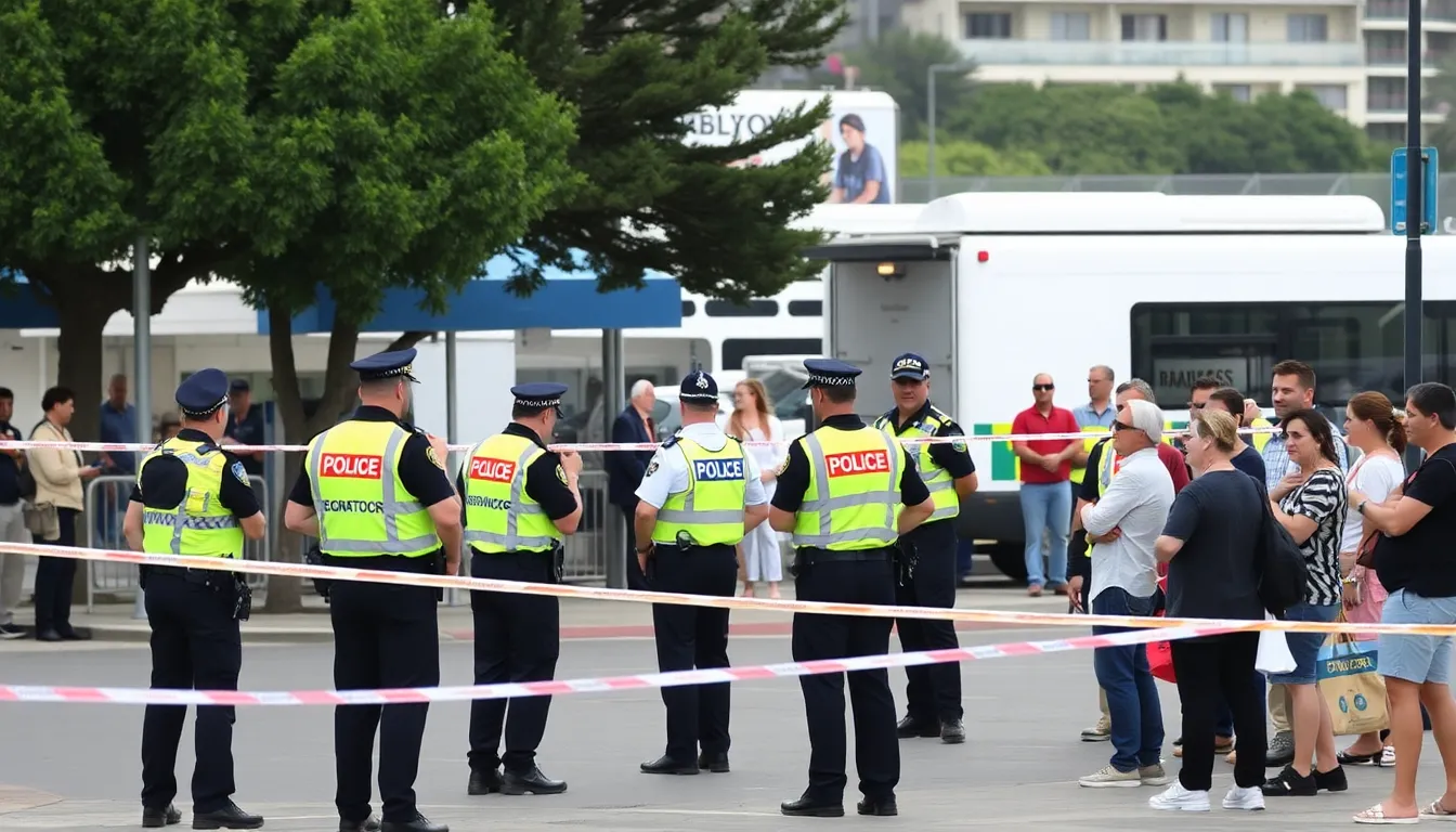 Bystanders at Bondi Beach rush to assist victims and call for emergency services following a shooting that caused panic among beachgoers on the evening of October 15, 2023.