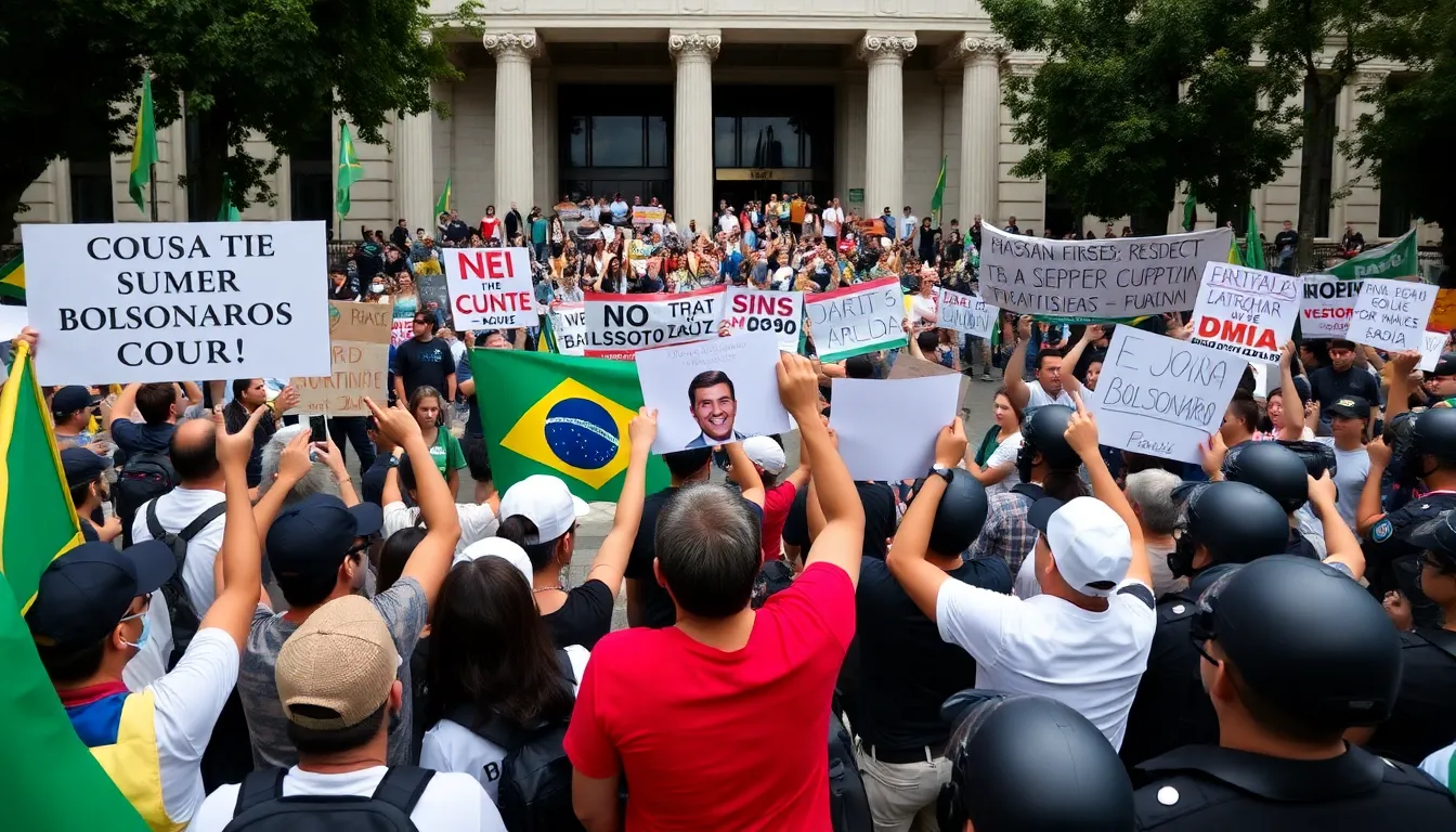 A tense atmosphere in Brazil's urban centers as the public reacts to the Supreme Court's decision and its implications for democracy