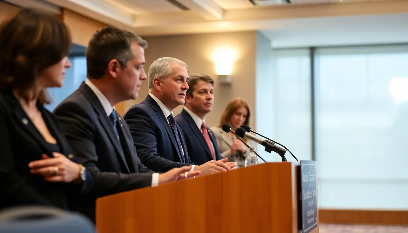 Members of the C.D.C. Vaccine Advisory Committee discuss new recommendations for hepatitis B vaccinations for newborns during a meeting.