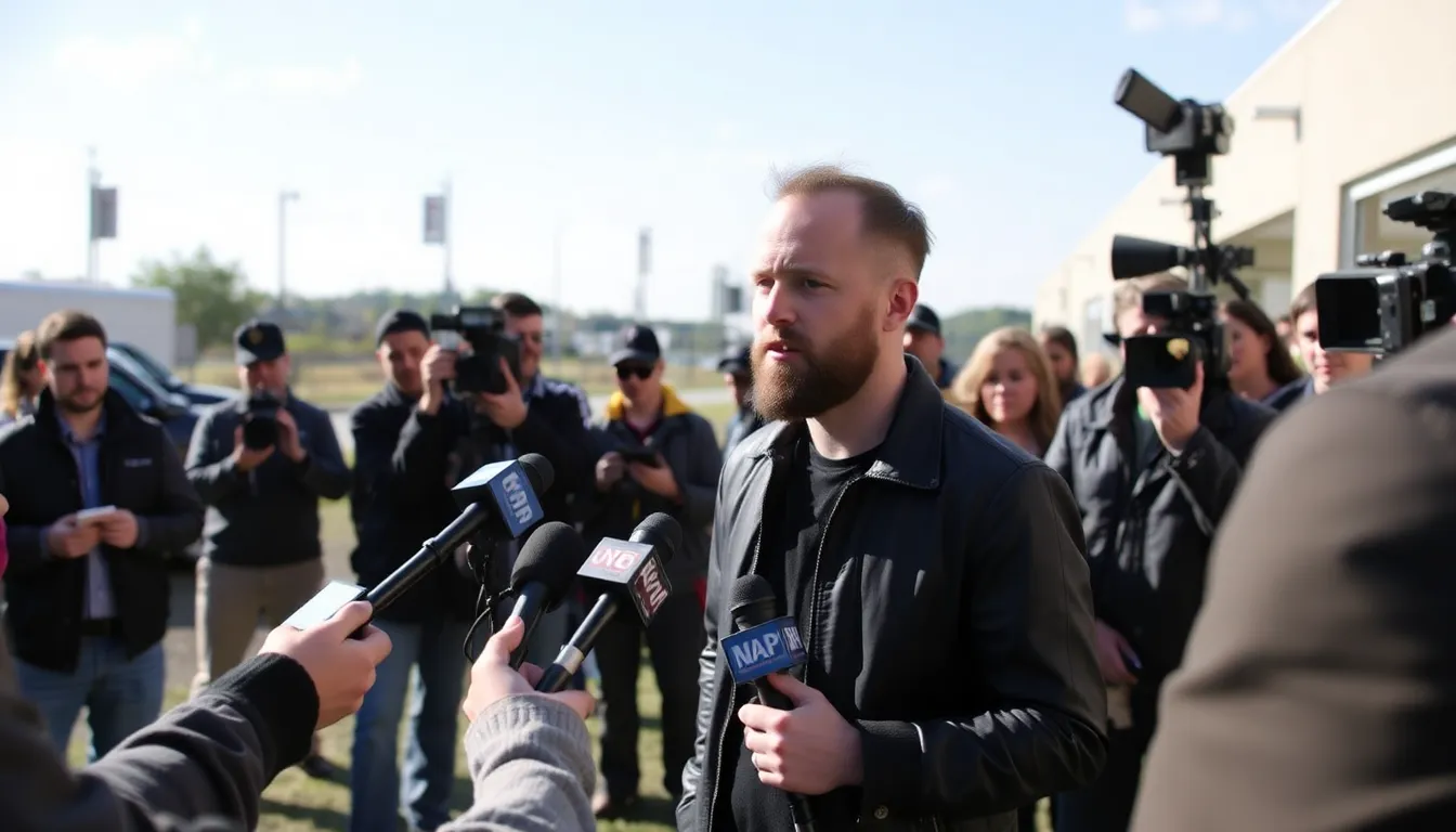 A meeting between the Dispatch writers and production team strategizing ways to address Aaron Paul's feedback