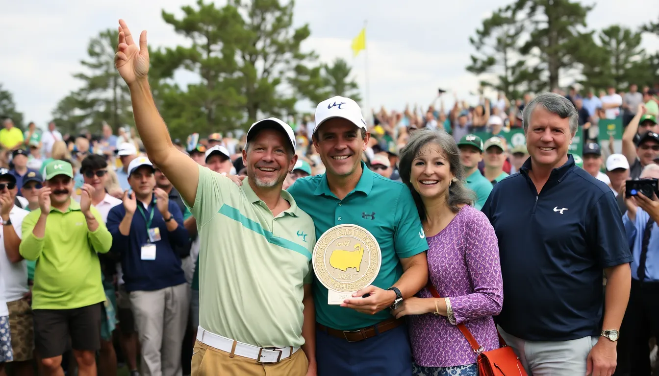 The iconic green jacket awarded to the Masters champion, symbolizing excellence and tradition in professional golf
