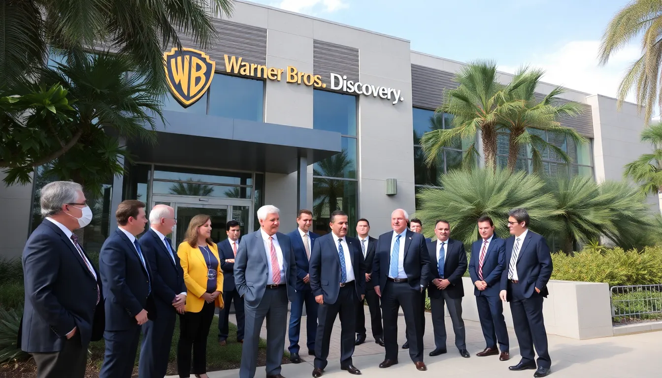 Warner Bros. Discovery's headquarters, representing the company's strategic decisionmaking during the acquisition review process