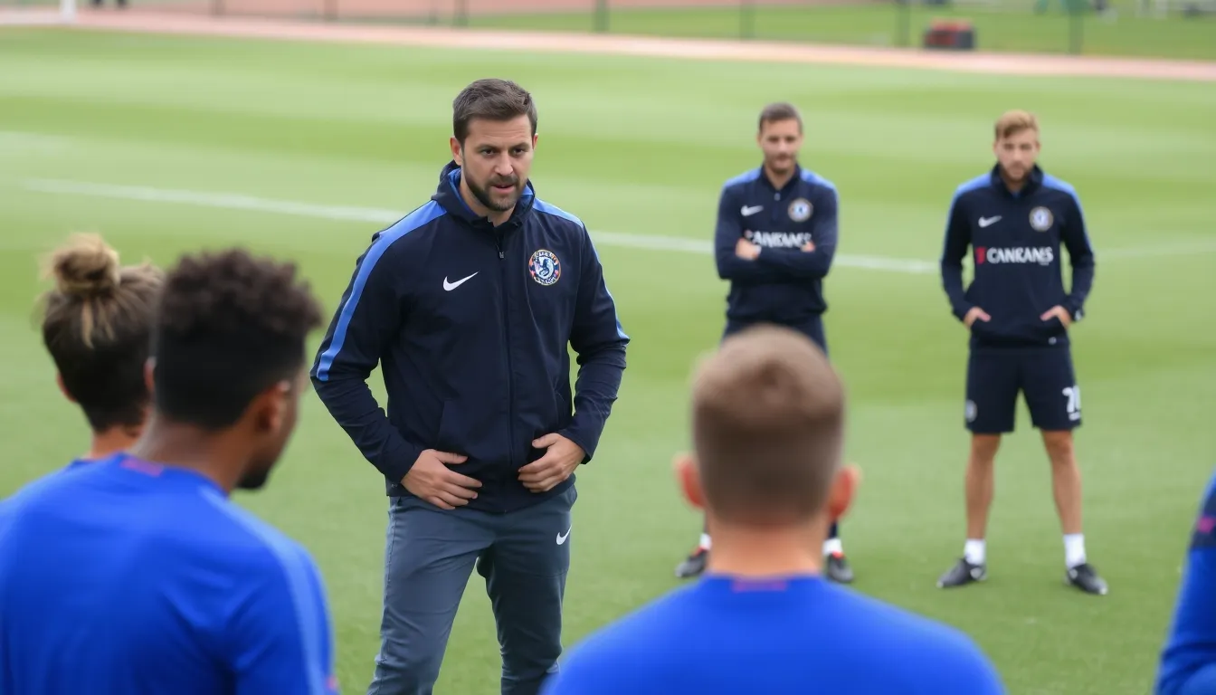 A competitive Premier League match scene emphasizing the intense atmosphere and high stakes that Pochettino aims to navigate upon his potential return