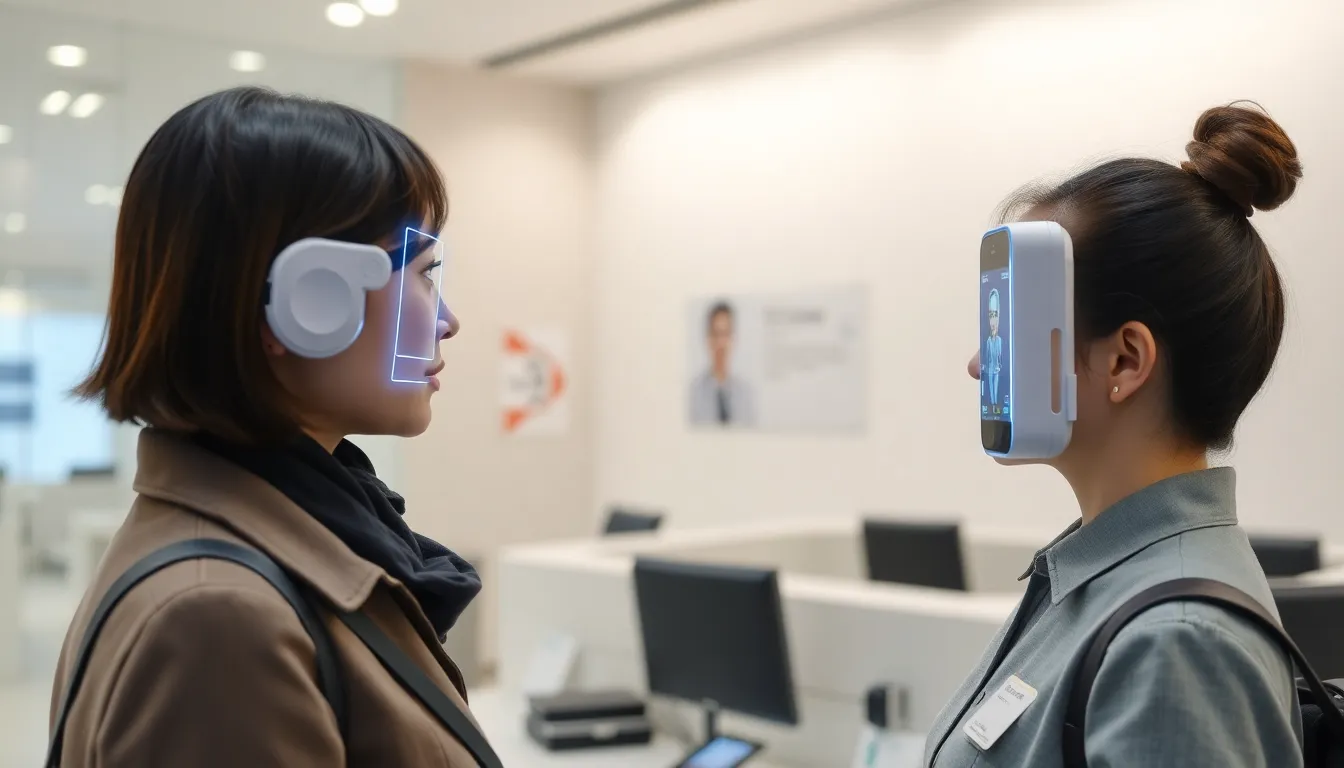 顔認証システムを利用してSIMカードを購入する消費者の様子が映し出されているシーン