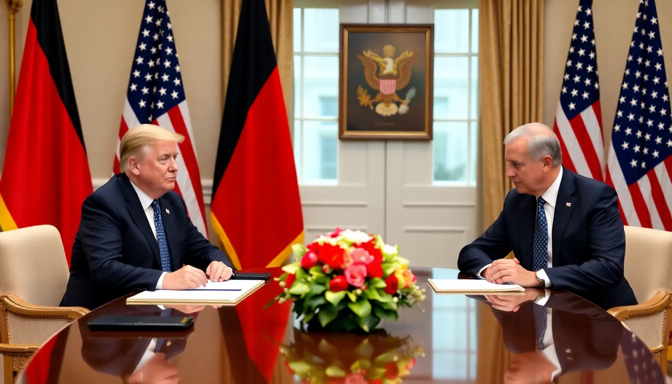 German Chancellor Olaf Scholz engages in discussions with U.S. officials at the G7 summit in Hiroshima, emphasizing the strengthening of GermanAmerican relations amid global economic challenges.