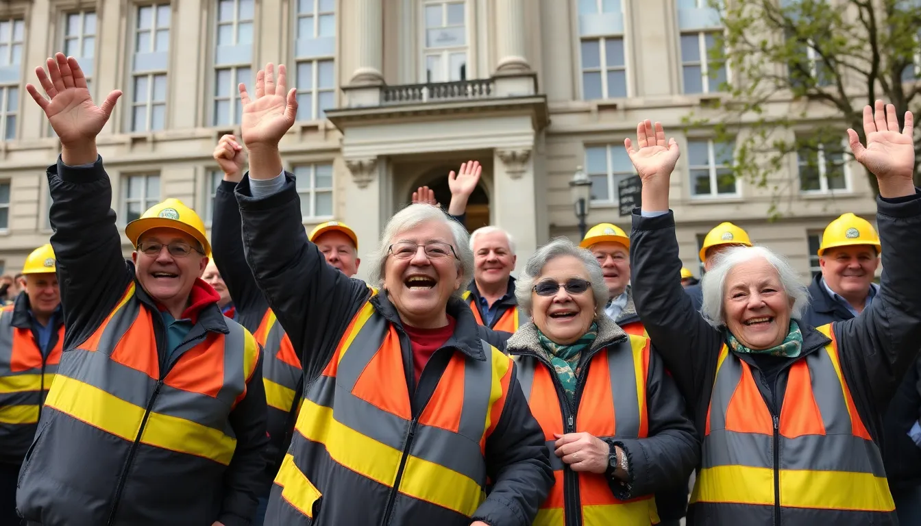 A former miner smiles as he discusses the positive impact of the £100aweek pension increase on his family's financial situation, highlighting the relief it brings