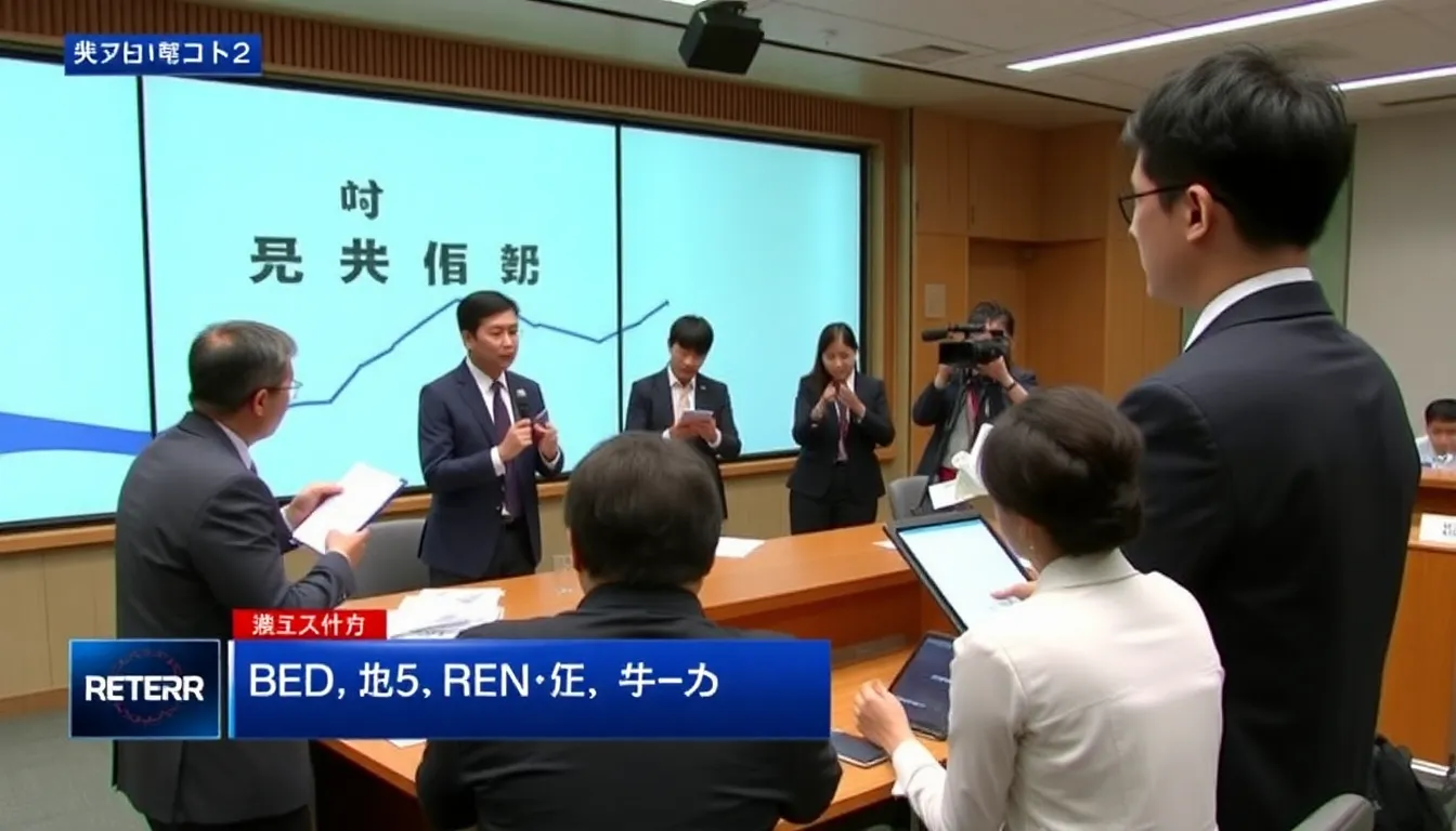 Crowds of reporters gather outside the Bank of Japan headquarters as officials announce the historic interest rate hike, signaling a major shift in the country's monetary policy.