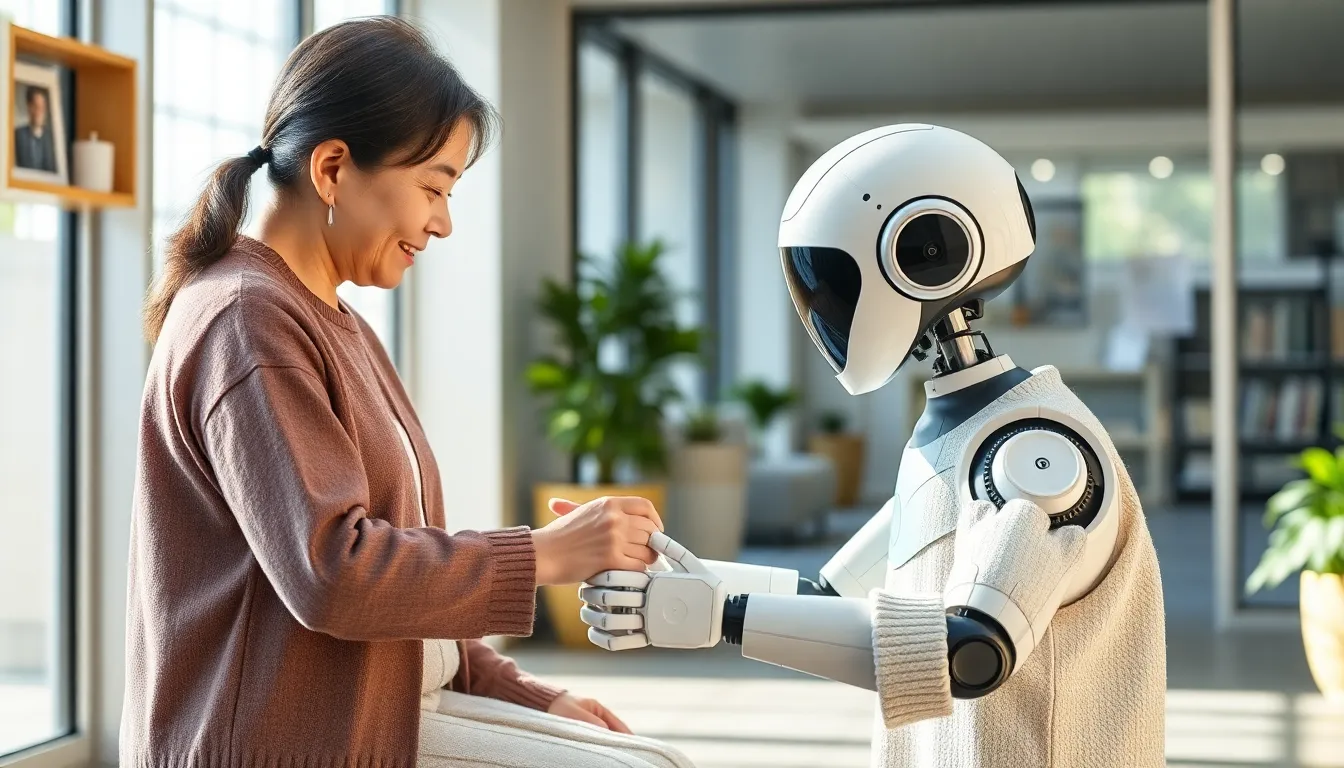 テクノロジーを活用した健康管理アプリが、認知症対策の一環として注目を集めている様子を表現している