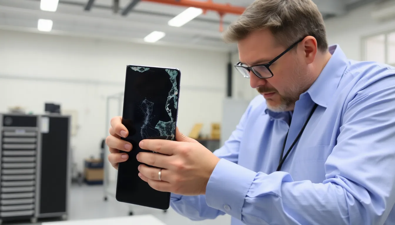 JerryRigEverything conducts the bend test on the Galaxy Z Trifold, illustrating the rigorous evaluation of foldable smartphone durability