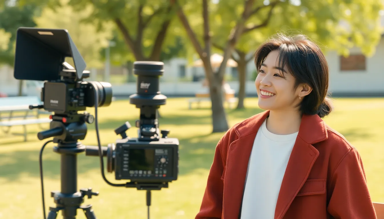 Kim Seonho and Go Younjung are seen smiling and interacting playfully during a promotional event for their upcoming Netflix romantic comedy series Can This Love Be Translated.