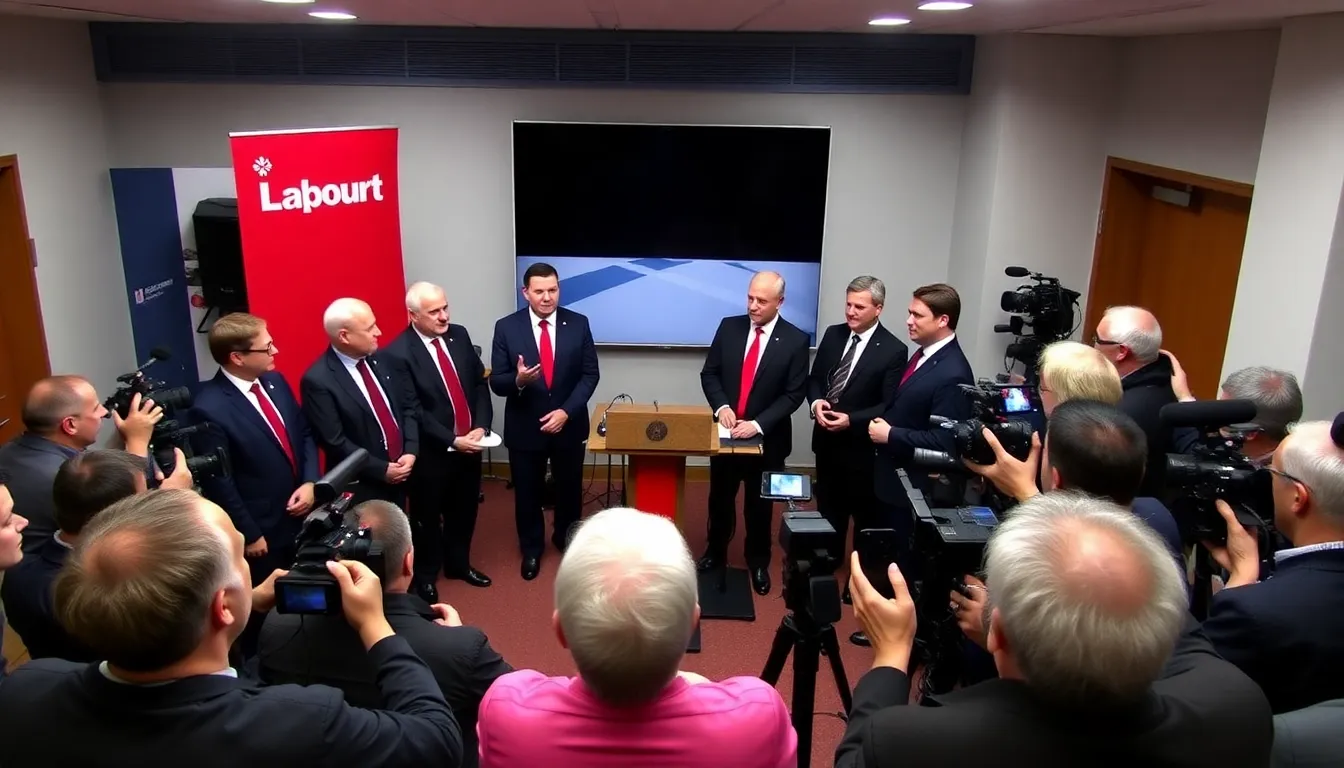 Labour Party leaders outlining their vision for a postBrexit Britain at a public rally, aiming to regain voter trust
