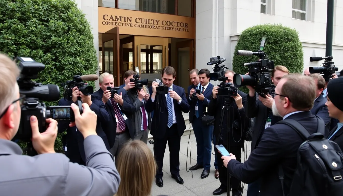A courtroom filled with reporters and legal representatives as the second doctor involved in Matthew Perry's overdose case is sentenced for improper prescribing practices.