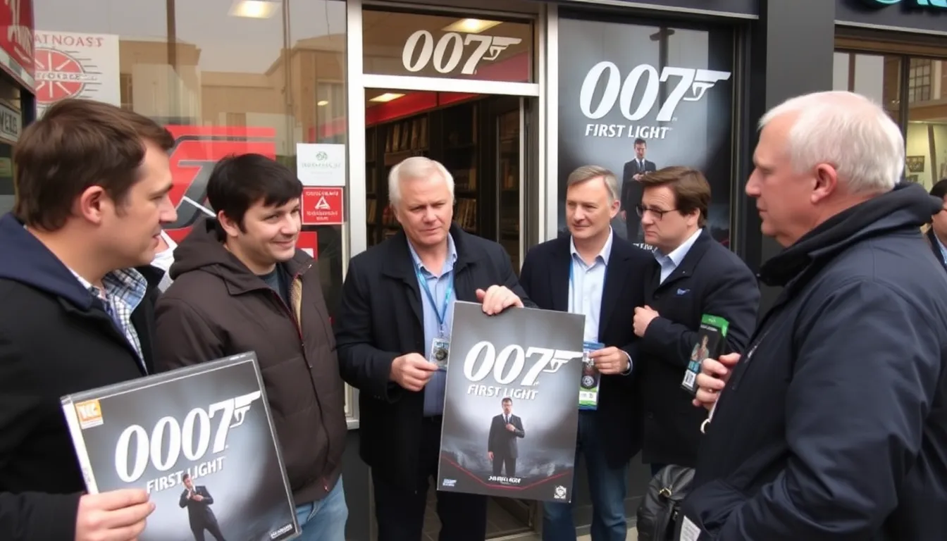 A gaming studio team collaborating to refine gameplay mechanics and enhance the quality of '007 First Light' in response to the delay announcement