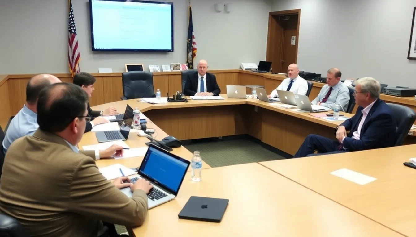 Beverage manufacturers in a meeting, expressing concerns about the implications of the sugar tax on their products and profitability