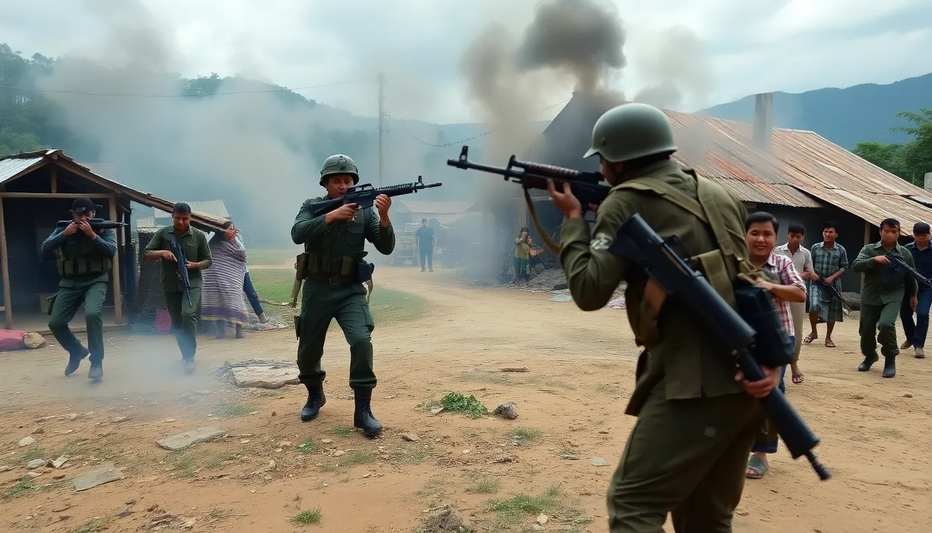 A local market scene in Myanmar, where residents express concern over the military's crackdown on scams and its impact on their daily lives