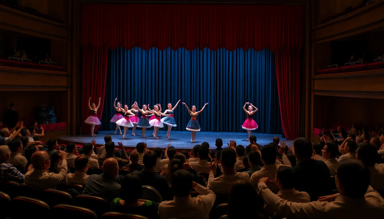 A diverse cast of performers takes their final bow on stage, symbolizing the celebration of cultural heritage and the growing appreciation for the arts in Kenya