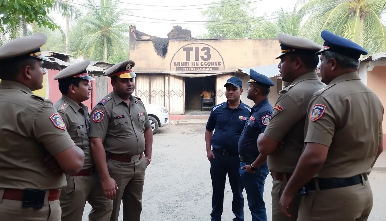 Local authorities conducting an investigation into the tragic fire incident that occurred at the Goa nightclub