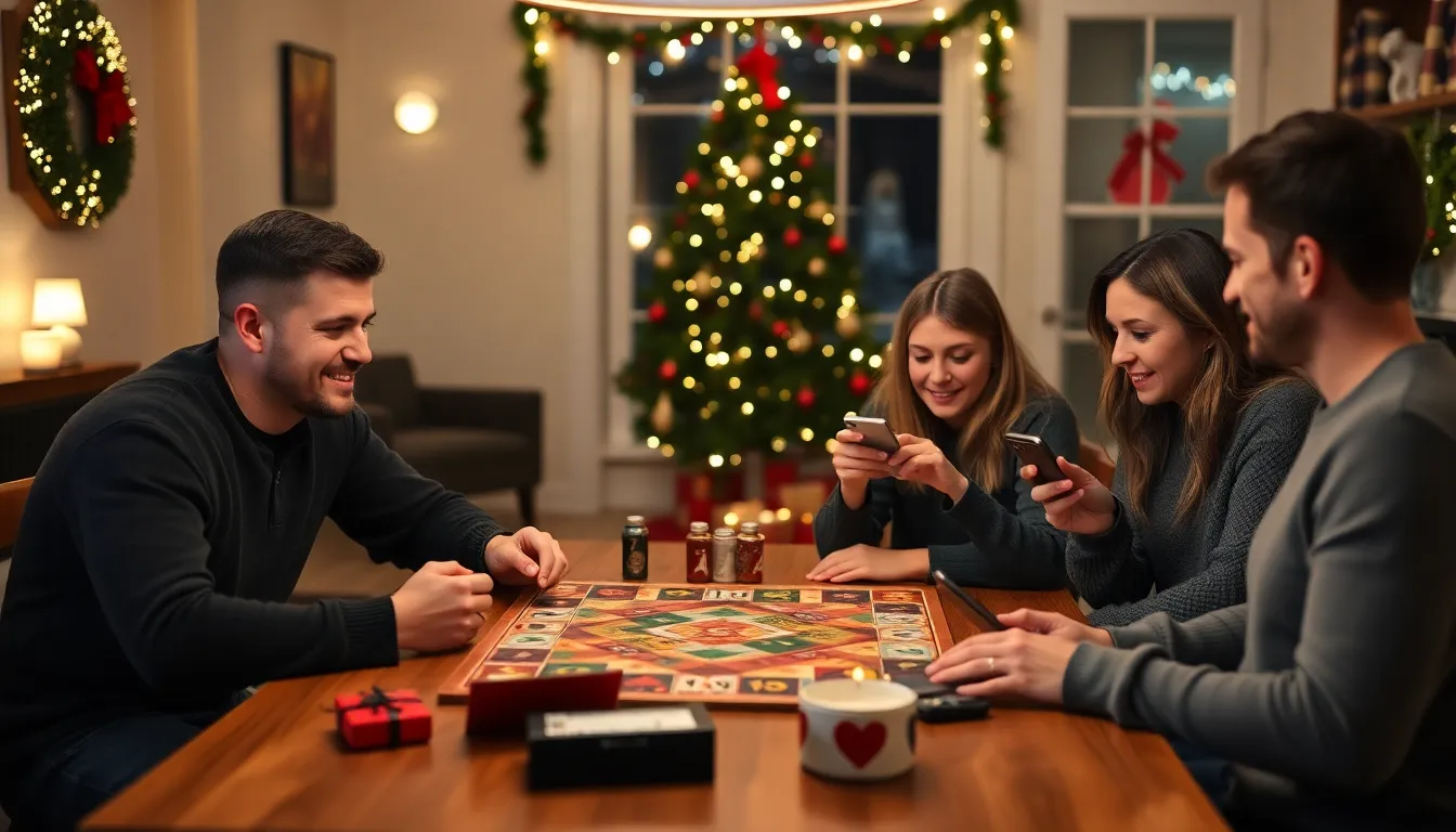 A group of family members sharing laughter and stories by the fireplace, emphasizing the value of personal connections over digital communication