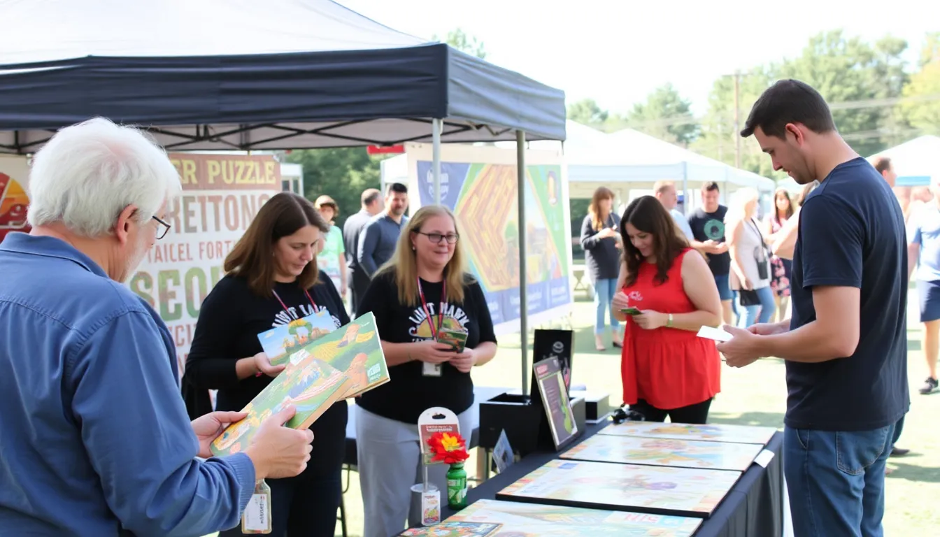 A diverse group of puzzle enthusiasts engaging in discussions about the importance of sensory feedback in gaming