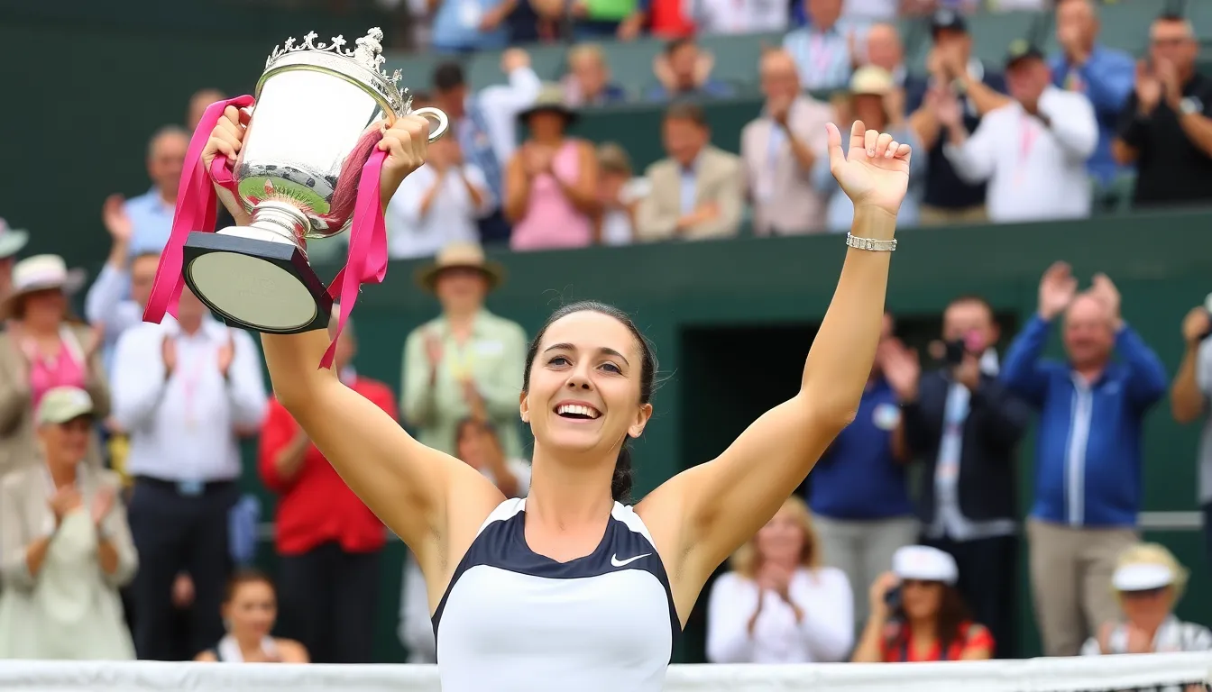 Aryna Sabalenka celebrates her backtoback WTA Player of the Year awards at a ceremony, surrounded by fans and fellow athletes.