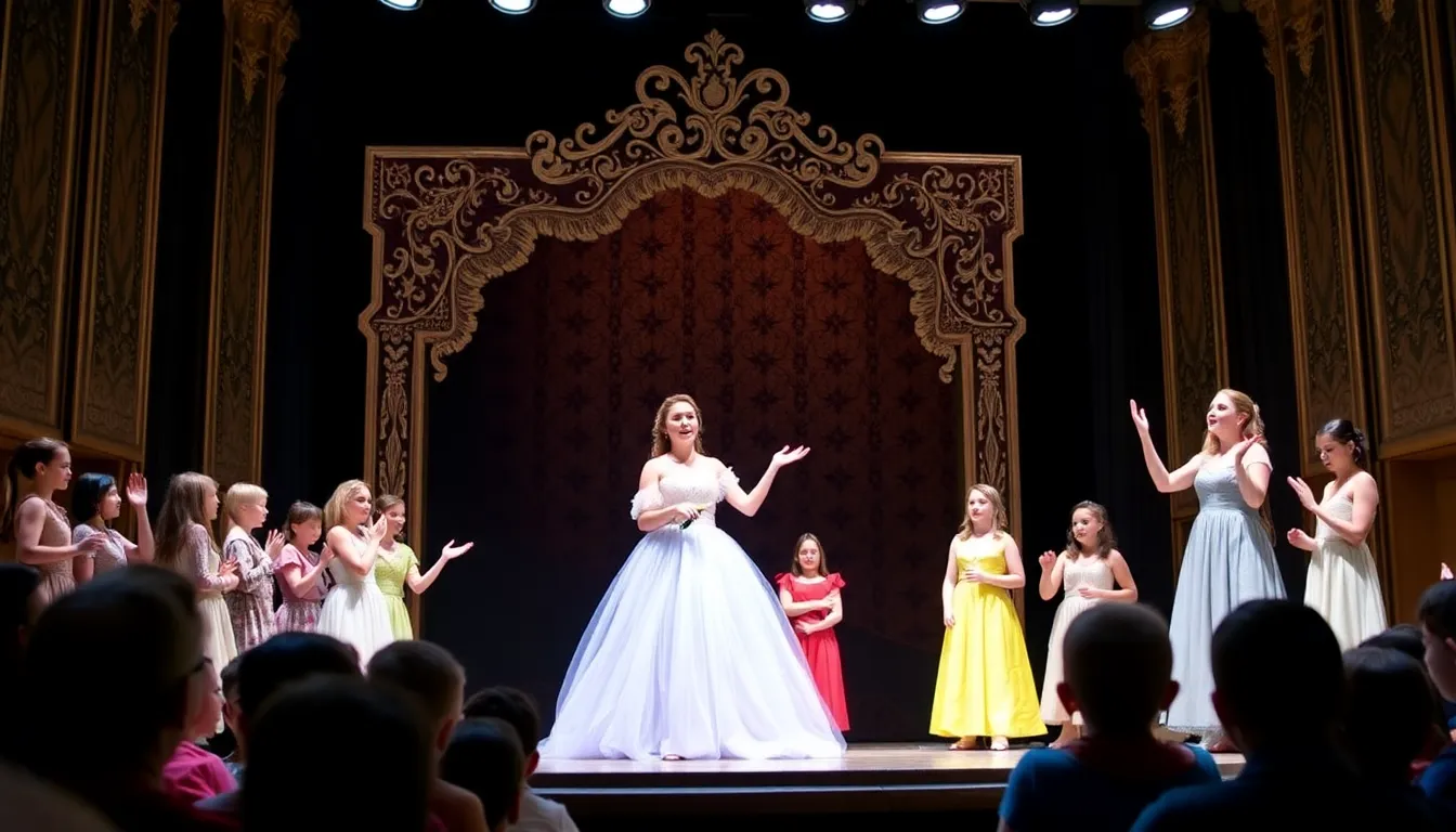 Erin Morley and Matthew Polenzani performing as Pamina and Tamino, exuding youthful energy and passion while captivating the audience with their powerful voices during a pivotal moment in the opera