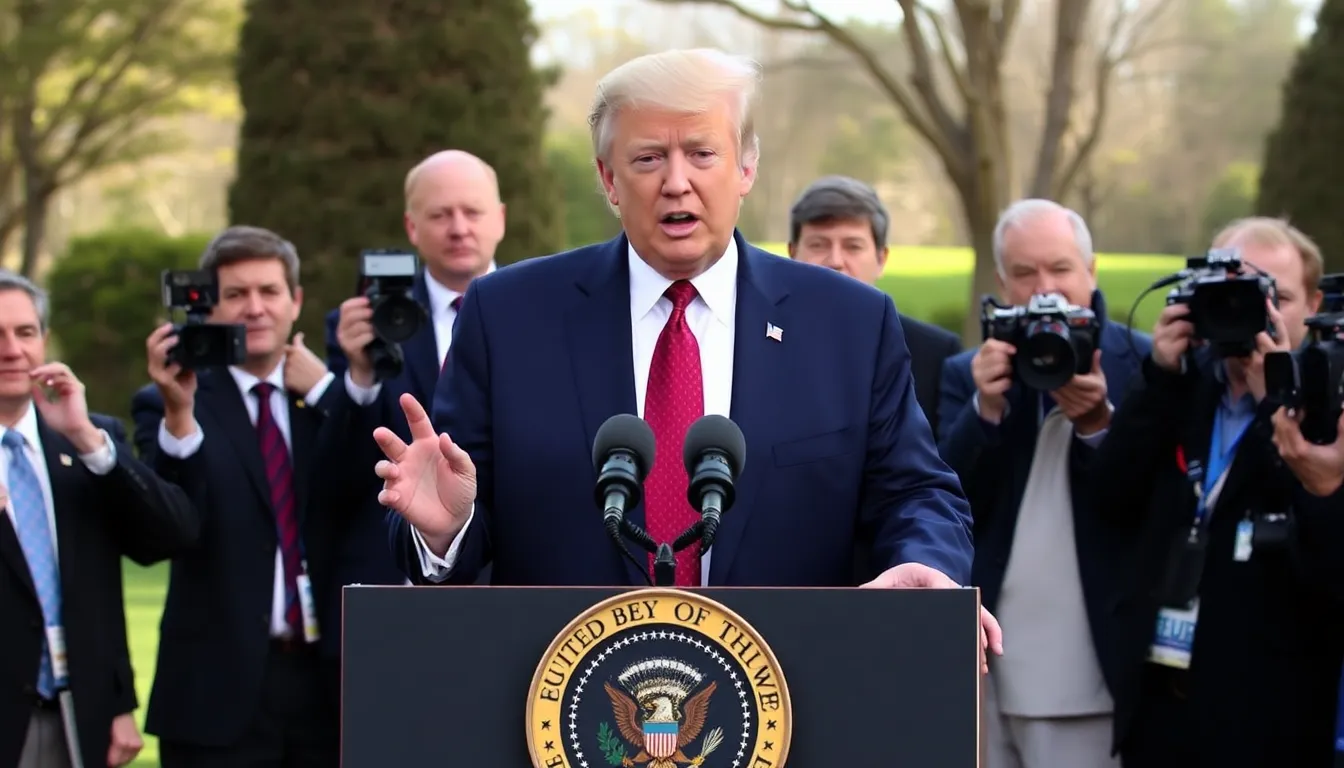 Former President Donald Trump speaks to a crowd at a campaign rally, announcing his new  million gold card immigration visa initiative aimed at attracting wealthy individuals to the United States.