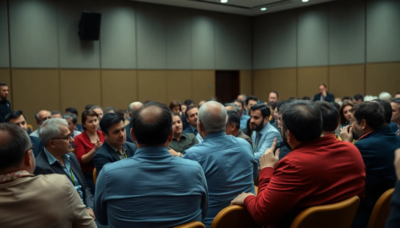 Filmmakers engaged in a heated discussion about the challenges of creating original content in a saturated market