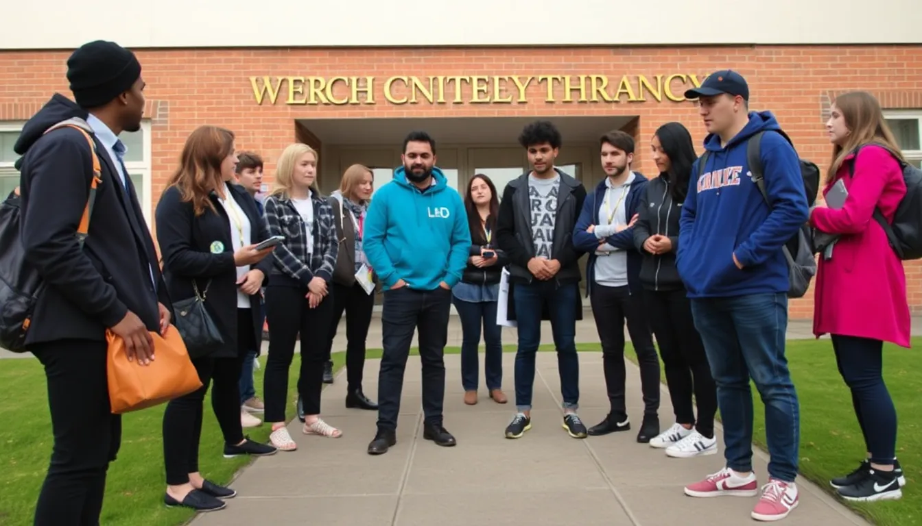 Students gather in a classroom setting, discussing their concerns about the upcoming shift back to inperson exams as the ACCA announces the suspension of remote testing due to AI cheating fears.
