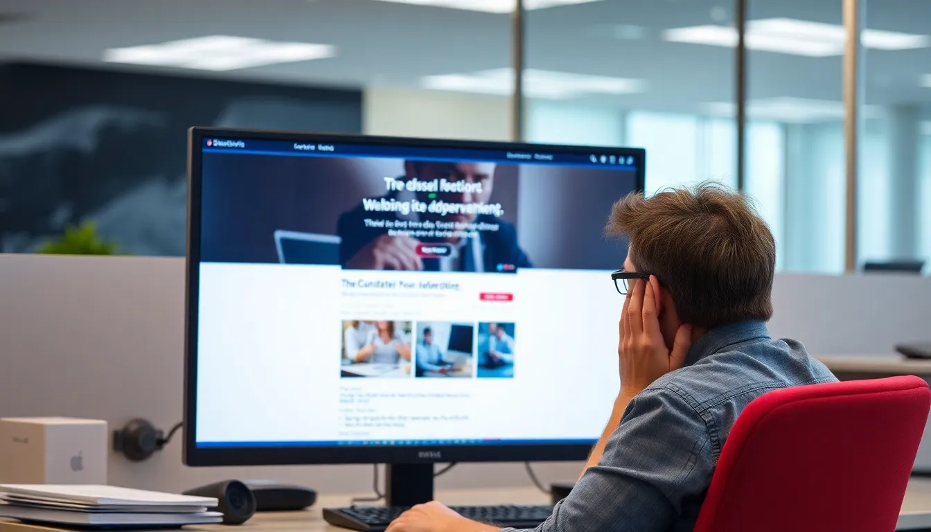 A frustrated internet user closes a popup ad while browsing a website on their laptop, highlighting the ongoing annoyance caused by intrusive online advertisements.