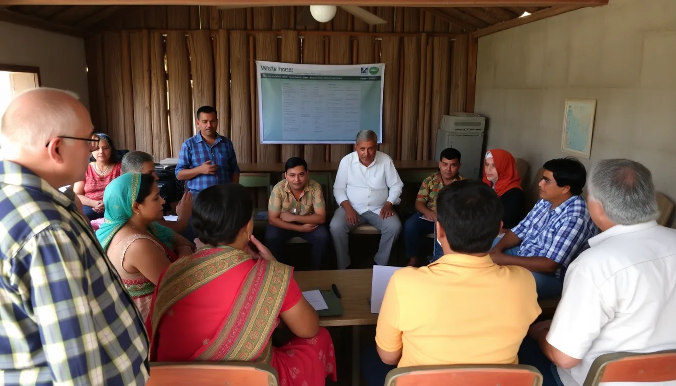 A group of local residents collaborating to form a cooperative aimed at improving internet connectivity in their underserved community