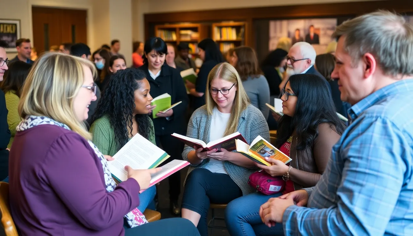 A vibrant display of books featuring a mix of genres and authors, illustrating the evolving landscape of literature and the emphasis on diverse voices