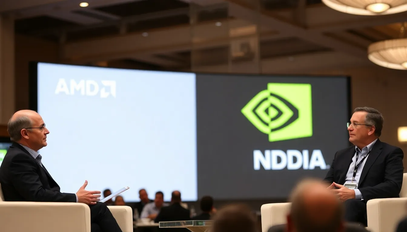 AMDとNvidiaの価格引き上げ計画に関する記者会見で、業界関係者が懸念を表明している様子。