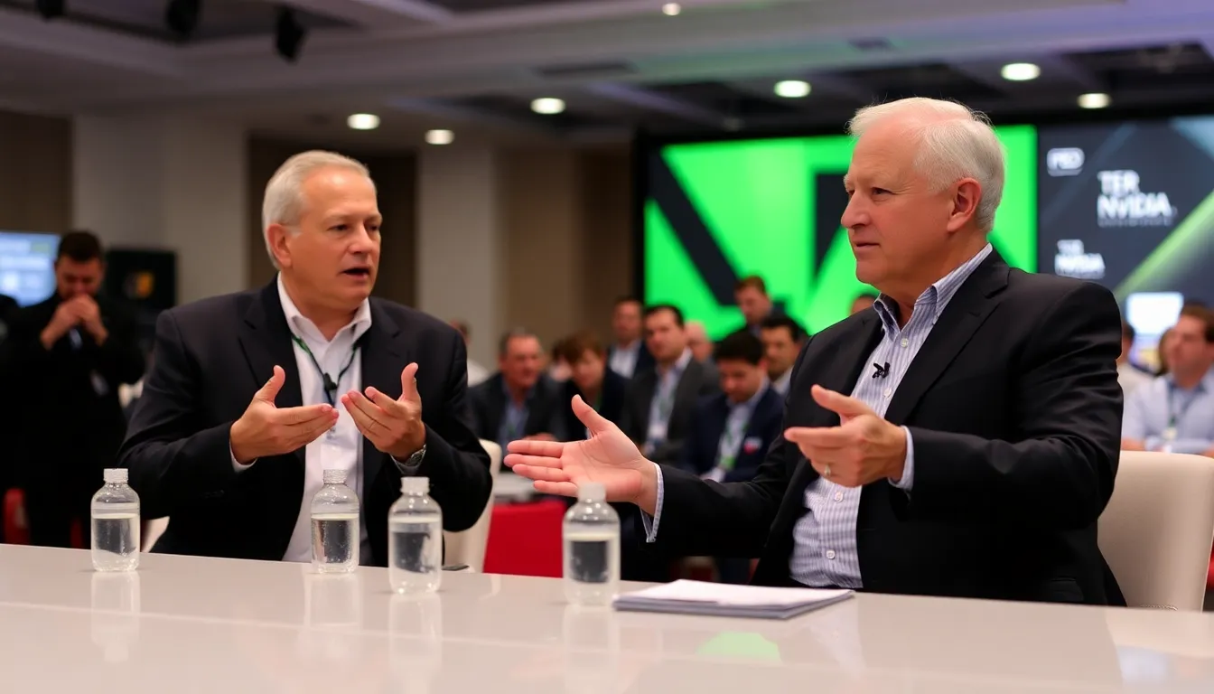 A tech analyst presenting data on GPU market trends and price forecasts, emphasizing the potential impact on consumers and the industry in the coming years