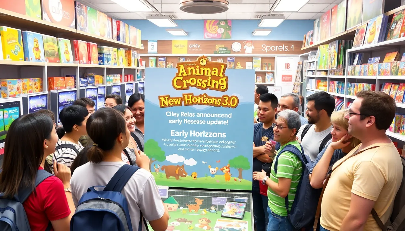 Nintendo fans celebrate the early release of Animal Crossing New Horizons Update 3.0, eagerly discussing new features and content in a vibrant online forum.