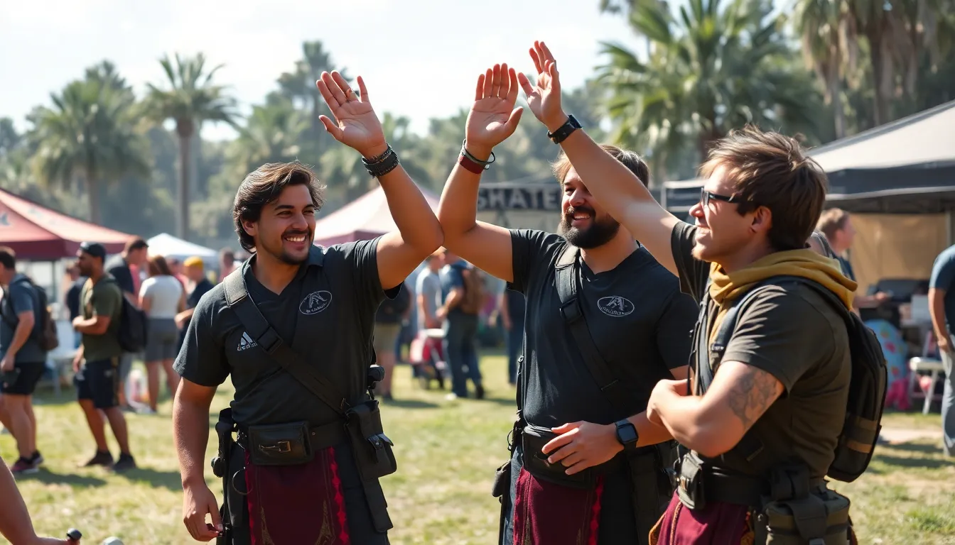 Players of Arc Raiders joyfully celebrate together in a gaming lounge after the developers announce refunds for lost ingame items due to cheating issues.