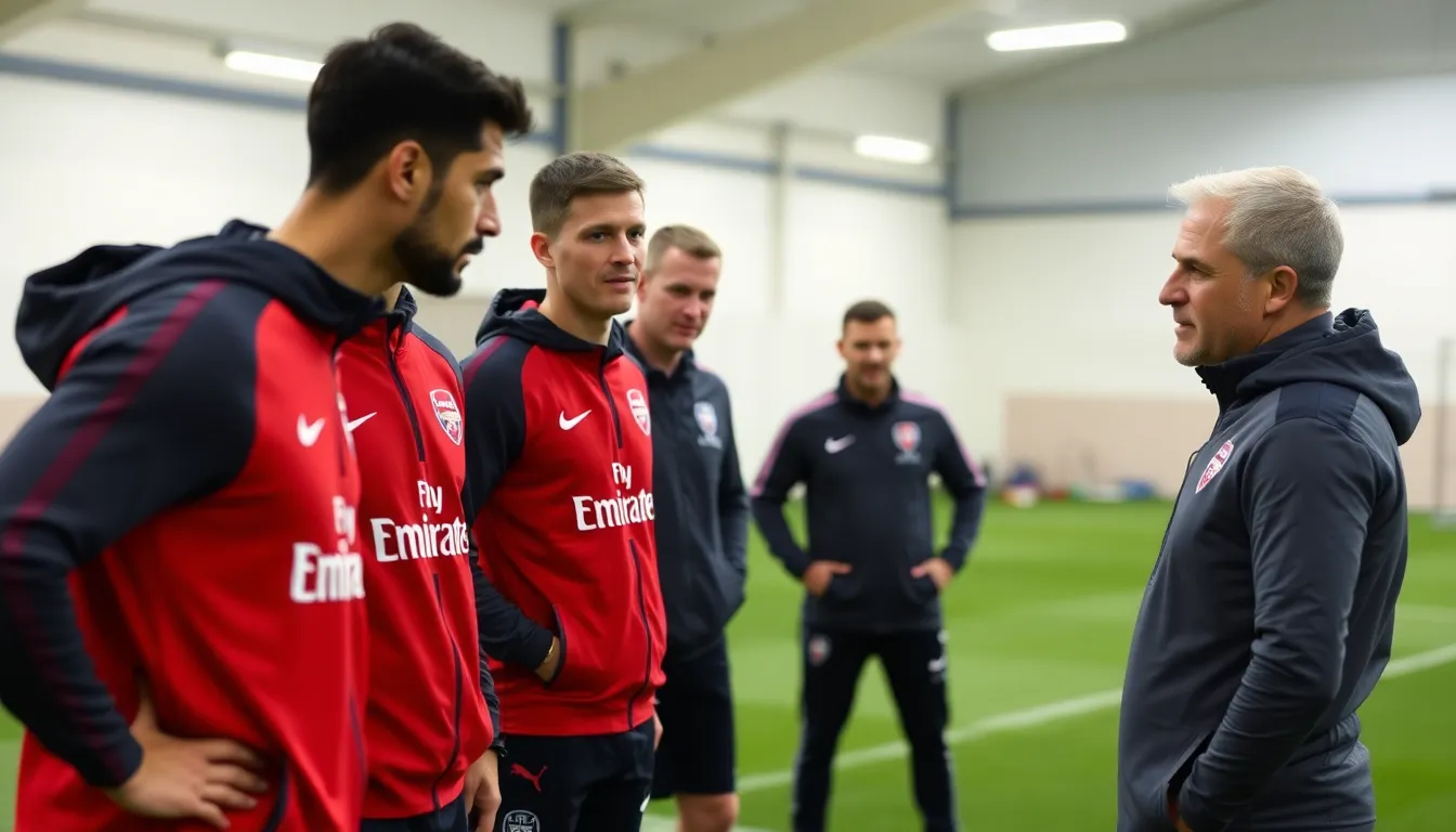 Mikel Arteta giving tactical instructions from the sidelines, reflecting his strategic approach to the match