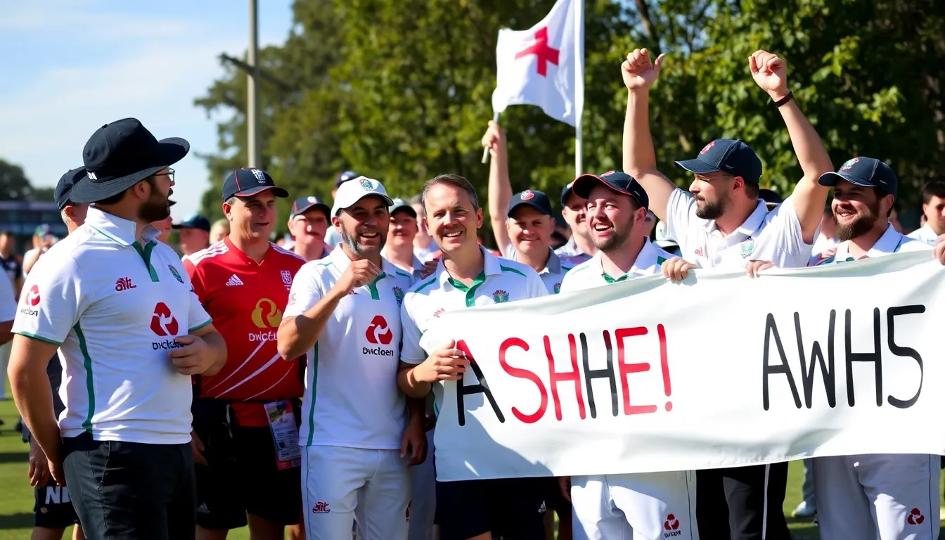 Players from England and Australia practicing on the pitch, showcasing their skills and strategies ahead of the highly anticipated Ashes series