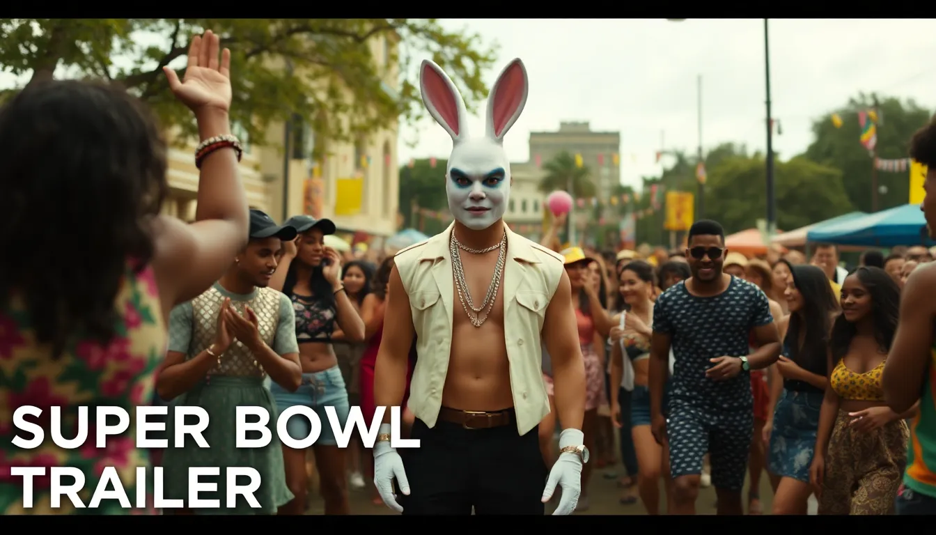 An enthusiastic audience cheering during the Super Bowl trailer, reflecting the excitement surrounding multicultural representation in entertainment