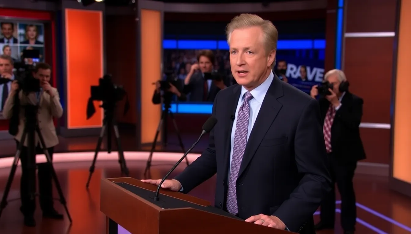 Bill Maher gestures emphatically while discussing the impact of celebrity influence on the Democratic Party during a segment of his HBO show.
