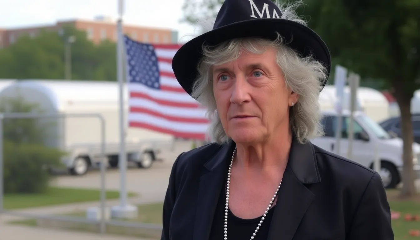 Brian May speaks during a press interview, expressing his concerns about the safety of touring in the United States amidst rising gun violence and political unrest.