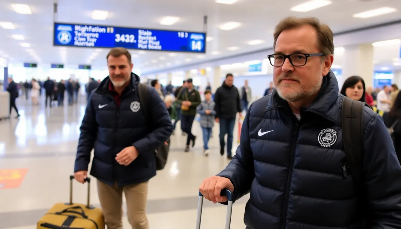 Brighton & Hove Albion's head coach Tony Vidosic is seen leaving the training ground, appearing contemplative as he addresses personal matters that have led to his temporary leave of absence.