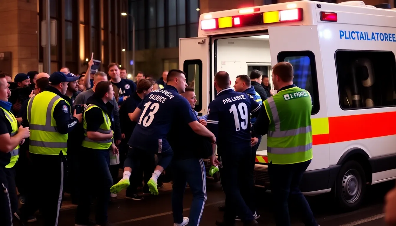Two Chelsea fans are being treated in a hospital after an incident in Naples, prompting the club to urge supporters to remain cautious while traveling.