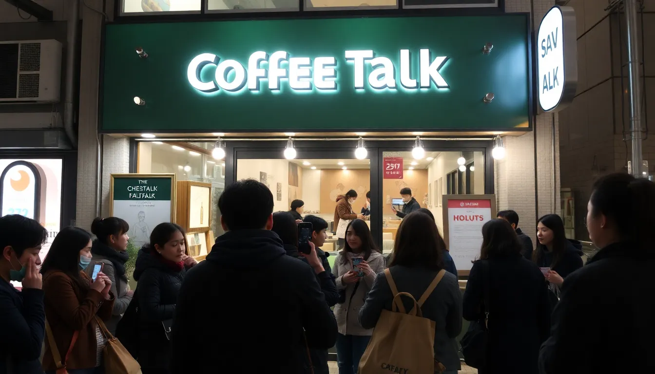 커피 토크 도쿄의 운영 중단에 대한 지역 사회의 우려를 나타내는 포스터