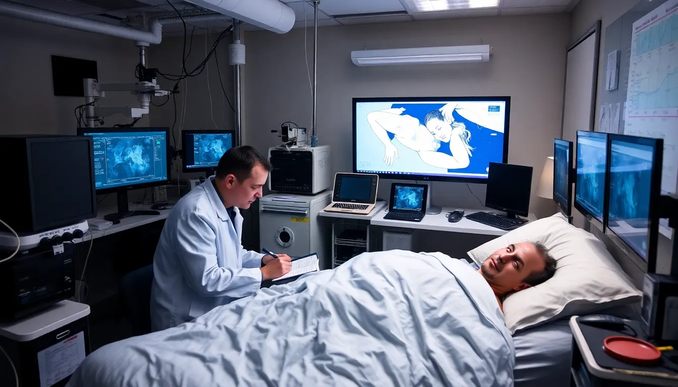A group of researchers discusses the complexities of dreams and nightmares during a conference, highlighting their implications for mental health in a crowded auditorium.