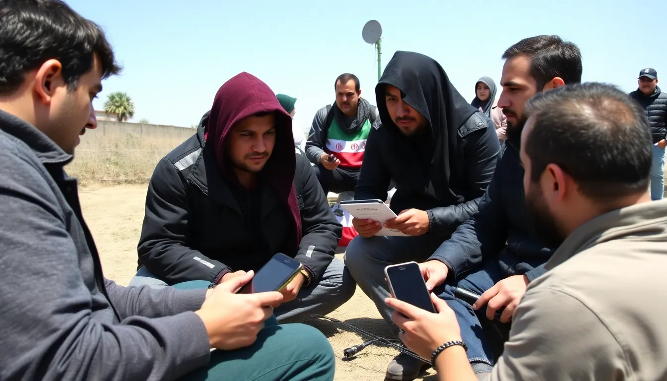 Demonstrators in Iran using mobile devices to document human rights abuses and share realtime updates with the global community