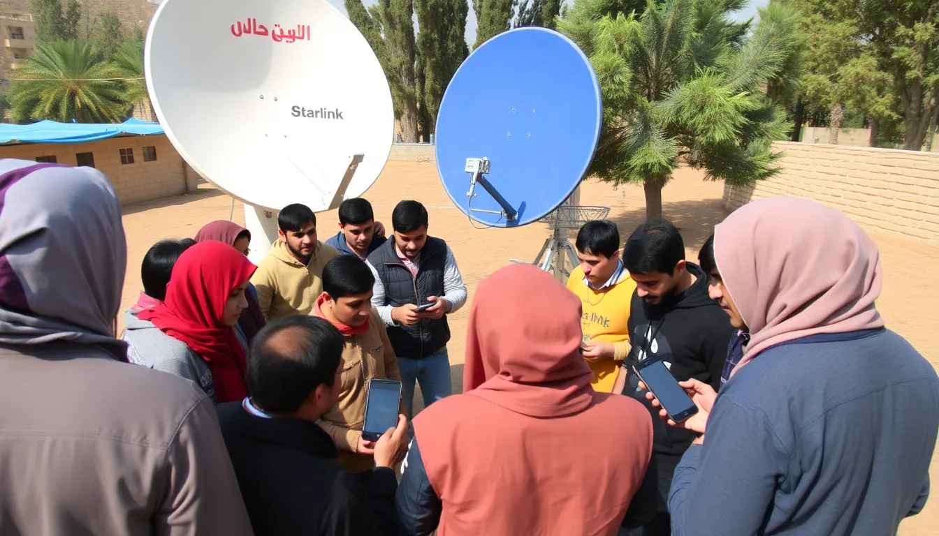 Rural community members in Iran eagerly utilizing new internet access to connect with the digital world and share their experiences online