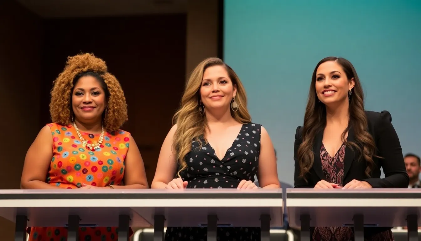 Jelly Roll, Sarah Michelle Gellar, and Chrissy Teigen smile and engage with the audience during the announcement event for Netflix's Star Search reboot.