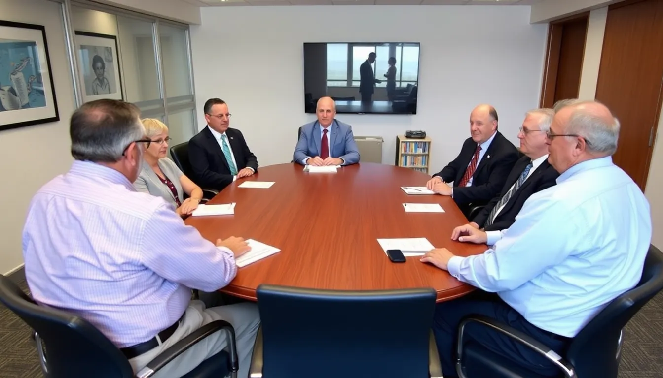 A group of healthcare professionals discusses the implications of Kaiser Permanente's 6 million settlement for Medicare overbilling claims during a press conference.